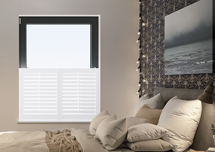 Kensington, Atlantic White - Cafe Style Plantation Shutter - Image 6
